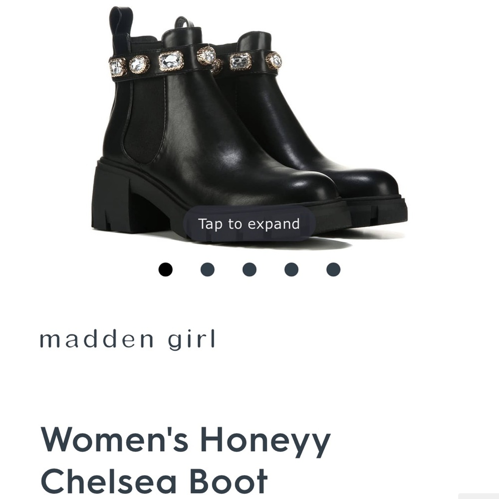 MADDEN GIRL CHELSEA HONEY JEWEL BOOTS